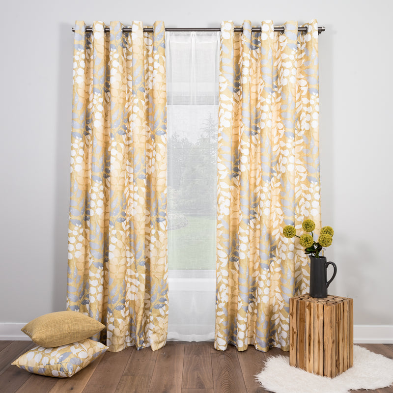 Yellow Floral Curtains