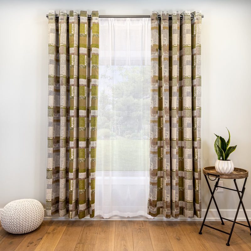 abstract green curtains