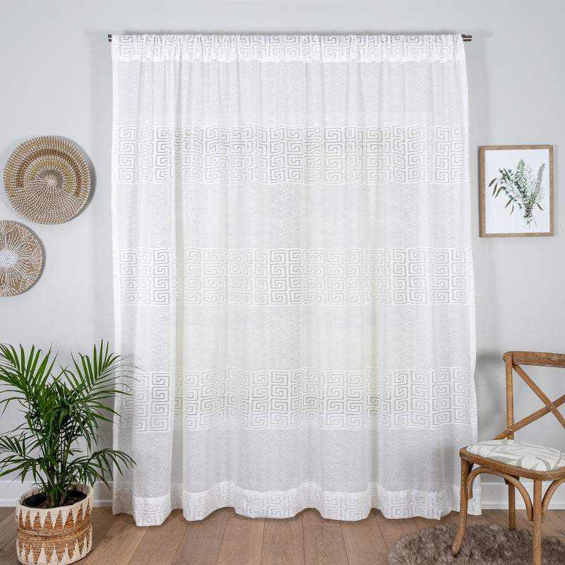 geometric sheer curtains